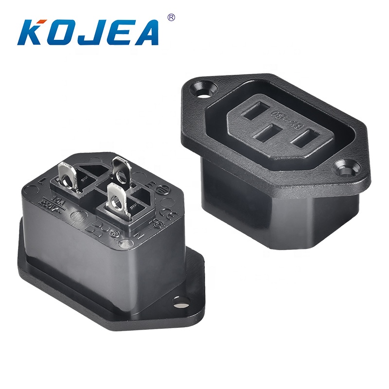 Kejian BX-130-A 250V 10A для монтажа в панель IEC320 3p Заземленный переменного тока на входе Разъем питания с крышкой электрической вилке стандартное заземление