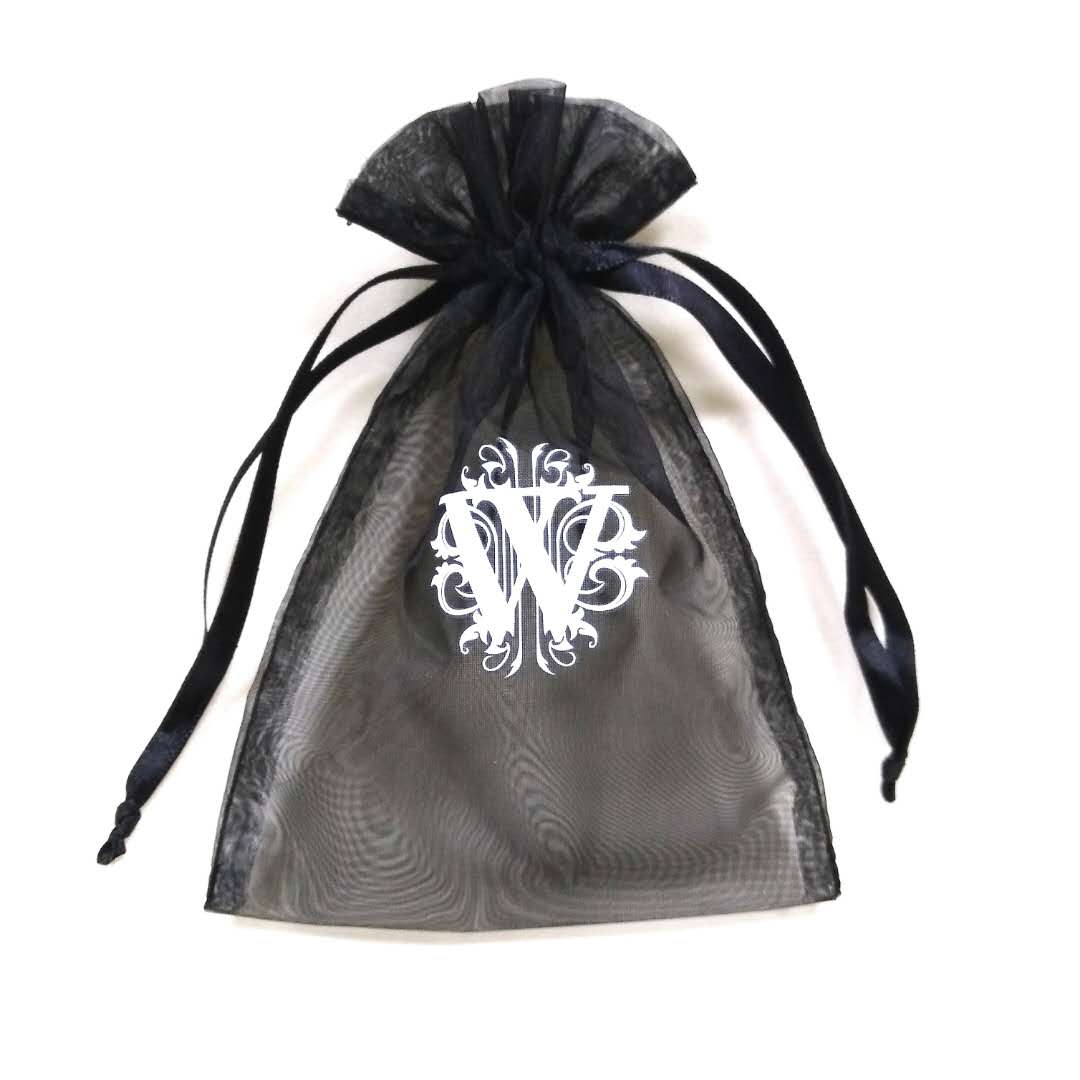 Custom 9*12cm Brand Logo Printing Candy Jewelry Gift Packaging Organ Pouch With Ribbon Drawstring Mesh Organza Bag Wholesale