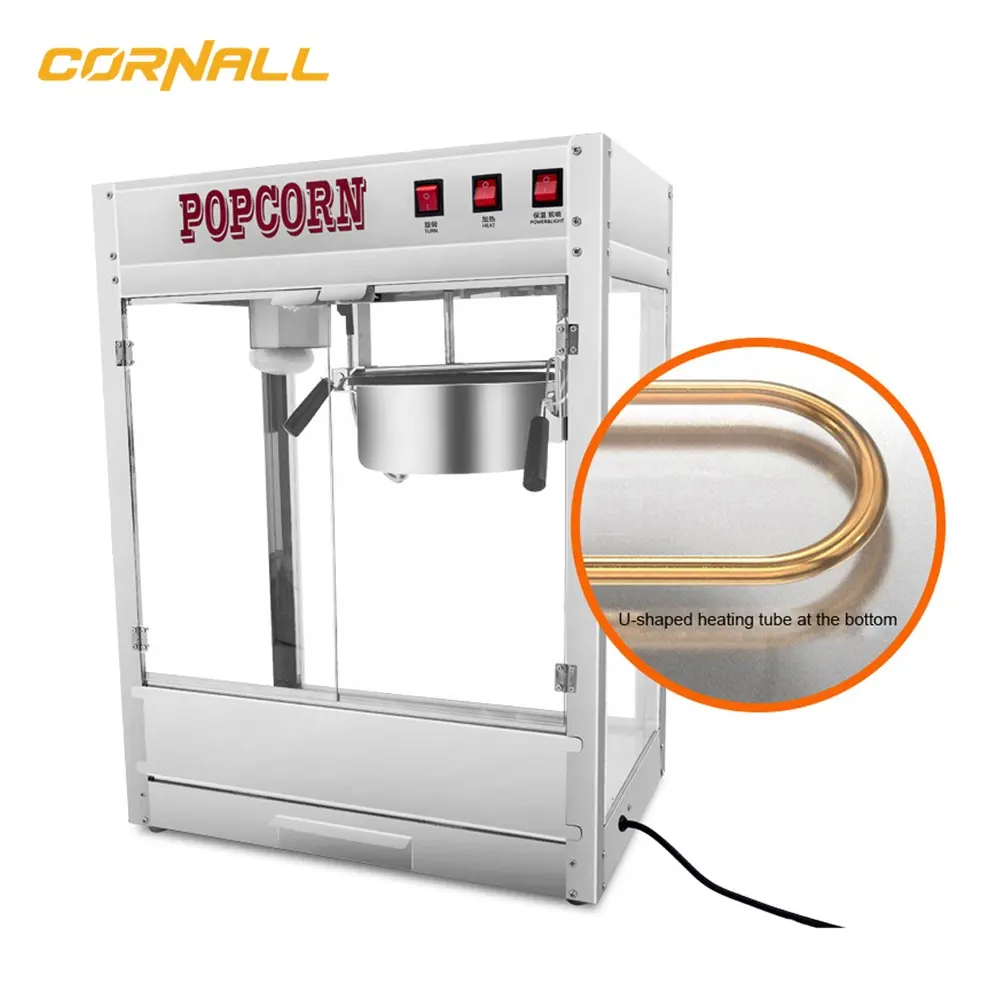 stainless steel hot sale professional electric popcorn maker machine pop corn machine