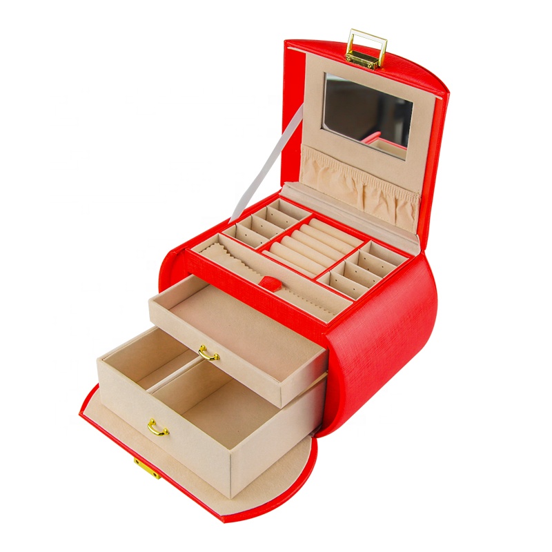 2021 new arrival factory price three-layer jewellery packaging box jewelry organizer case jewelry storage box
