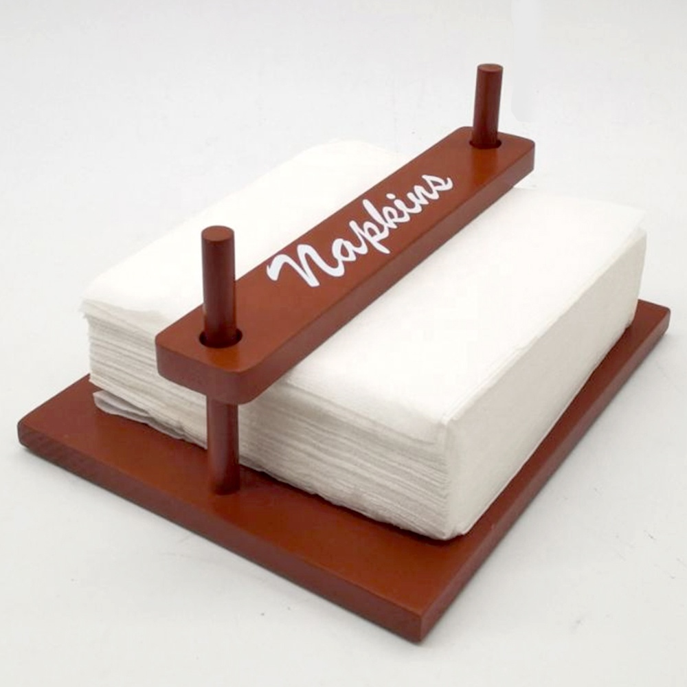 Napkins restaurant Oak pine holder Paper towel wooden bamboo wood tissue napkins holder bamboo