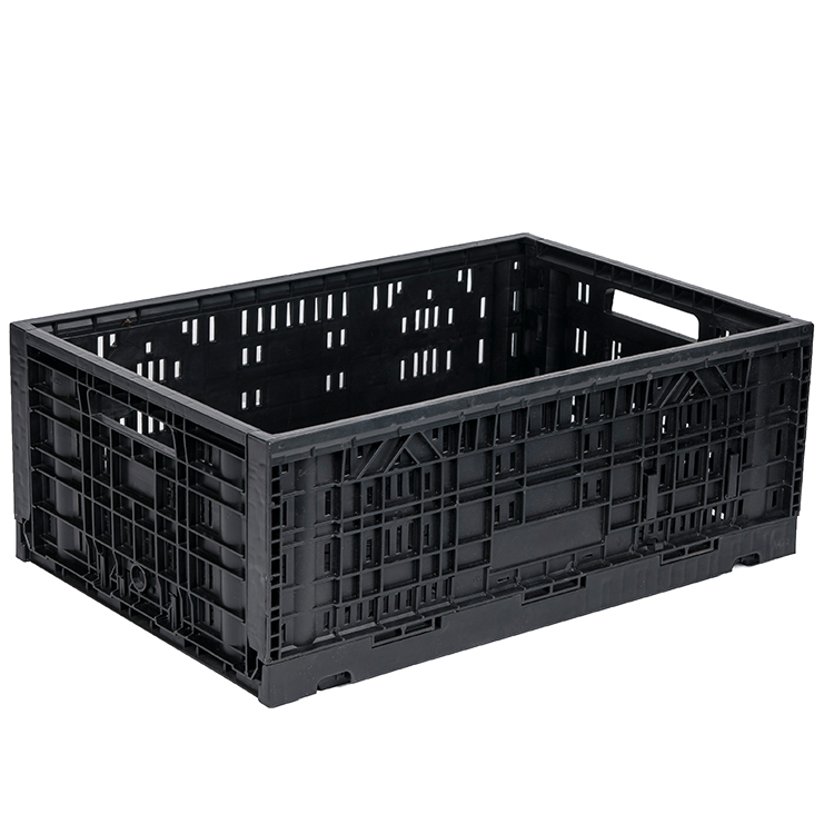 Plastic Moving Crates 600*400*230mm Plastic Crates Stackable Collapsible Folding Crate Moving Crate Stacking Fruit Vegetable Baskets