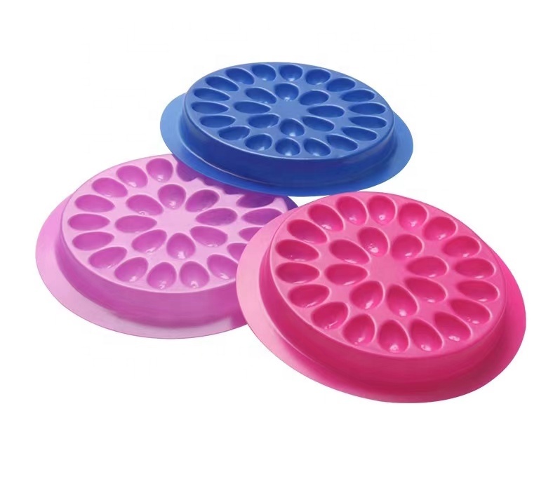 YDM 20 pcs Disposable Plastic Flower Holder Sticker Glue Adhesive Pallet For Eyelash Extension Eyelash Makeup Tools
