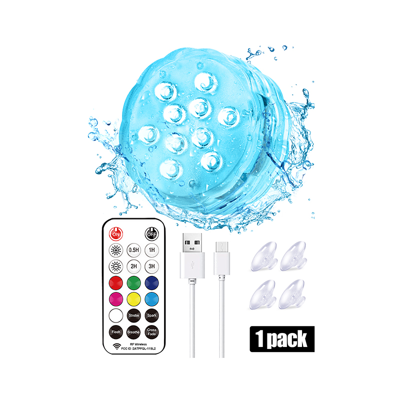 New Listing Remote Control Submersible Pool Lights, Led Submersible Lights With Remote, Rechargeable Submersible Lights