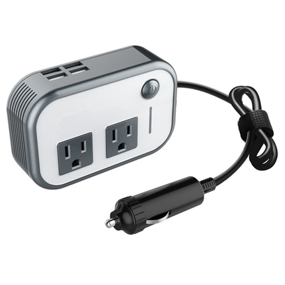 DC 12V до 110V AC универсальный 200W автомобильный инвертор мини автомобильный инвертор с 4 USB зарядным устройством