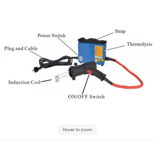 MIni induction heater 1500W handheld ductor for removal auto bolt automotive