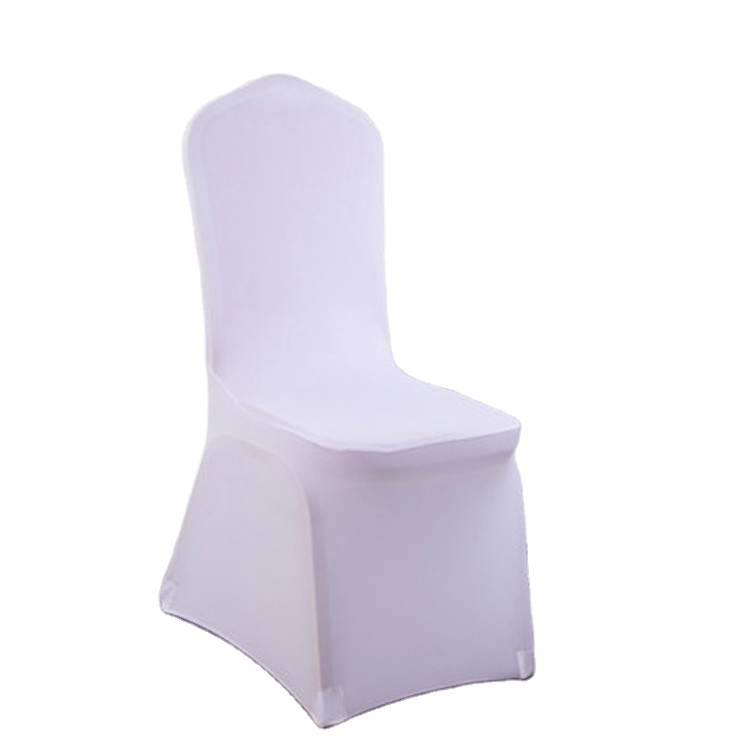 Hot sale stretch spandex White Wedding Chair Covers for wedding Banquet Decoration