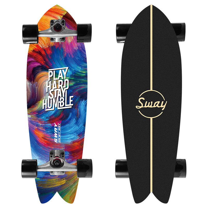 Раскачивания резчик surfskate доска cx7 б/у никели 7 слоев клена доска Скейтборда для экстремальных видов спорта, так и на открытом воздухе