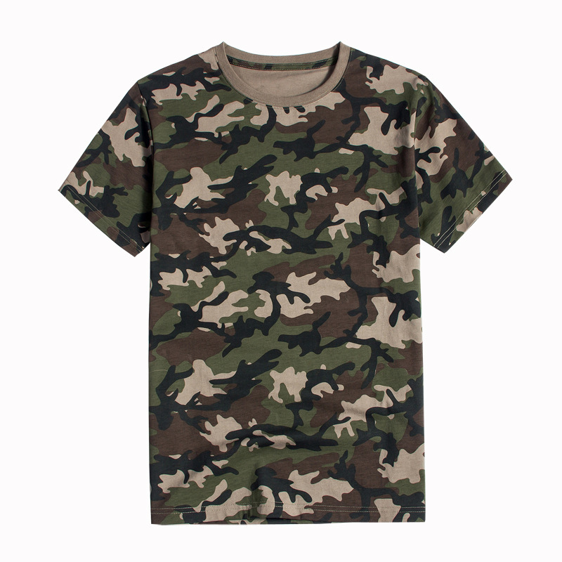 Wholesales Camo Sublimation Print Fishing Clothing Men's Lightweight Short Sleeve Fishing Camouflage T Shirt