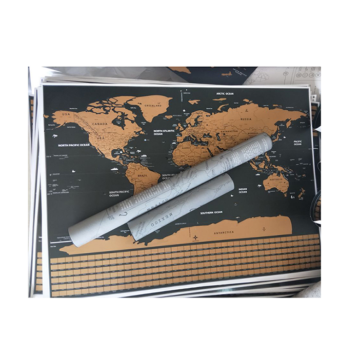 Декоративные обои 40*30 см, Карта мира, бумажная карта мира