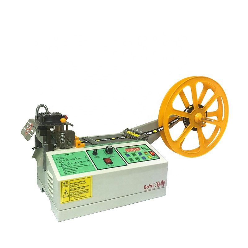 Automatic brand new computer hot and cold ribbon tape cutting machine from Guangzhou webbing and satin zipper cutting machine