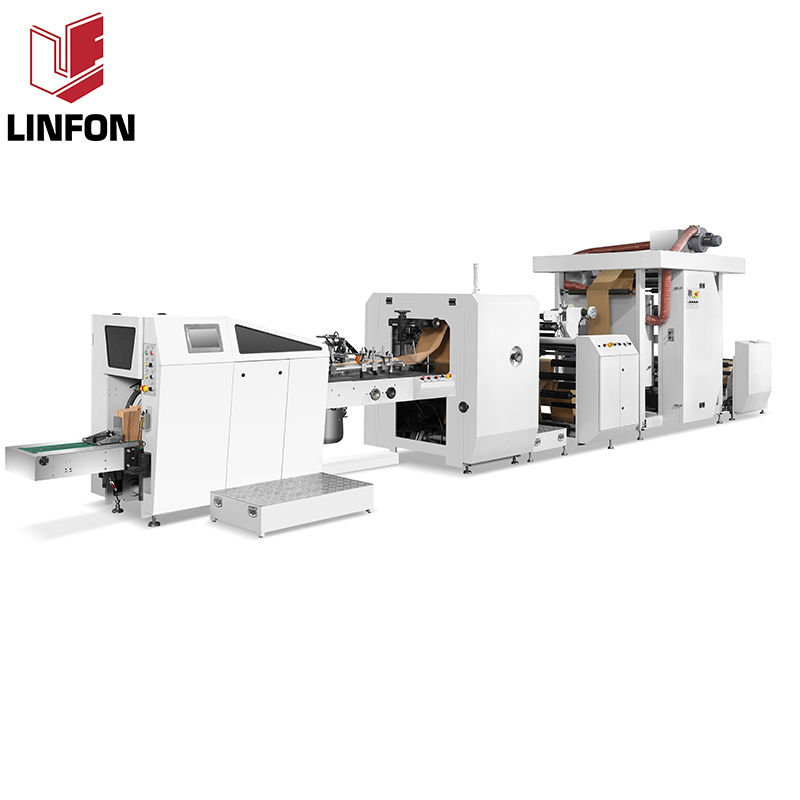 RZJD-G250 Full Automatic High Speed Sharp Bottom Paper Bag Making Machine with Two Color Printing Online