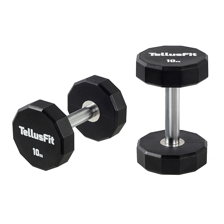 Tellus Fitness Wholesale Custom Gym Training Equipment 2.5-60 KG Urethane Dumbbells with Fixed Head Mancuernas Pesas Dumbbells
