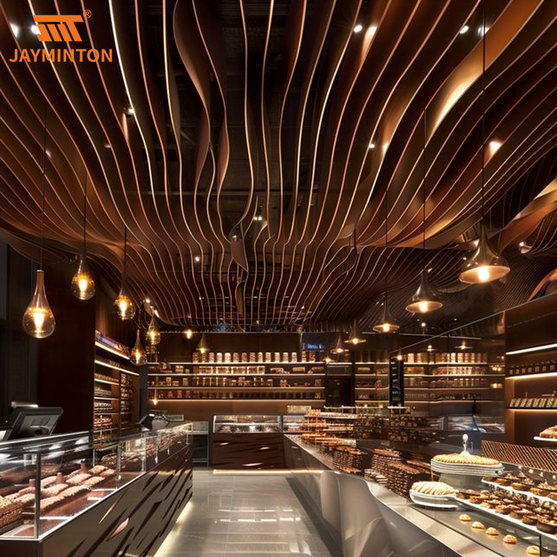 Foshan Manufacturer Metal Ceiling Aluminum Baffle Waves Ceiling Material With CE