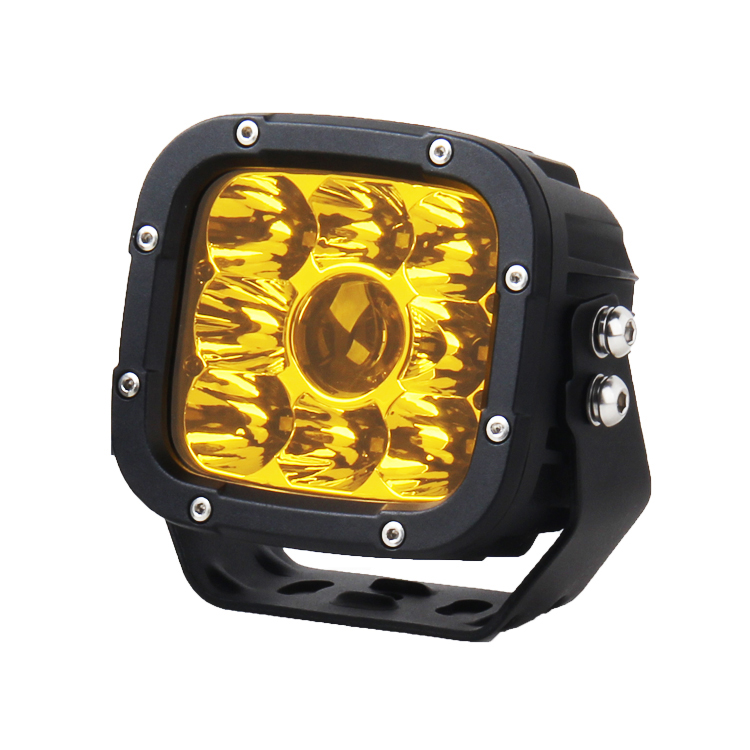 Aal-L050yellow Or White Led Spotlights 4X4 Car Lights Accessories 5Inch Offroad Laser Driving Light