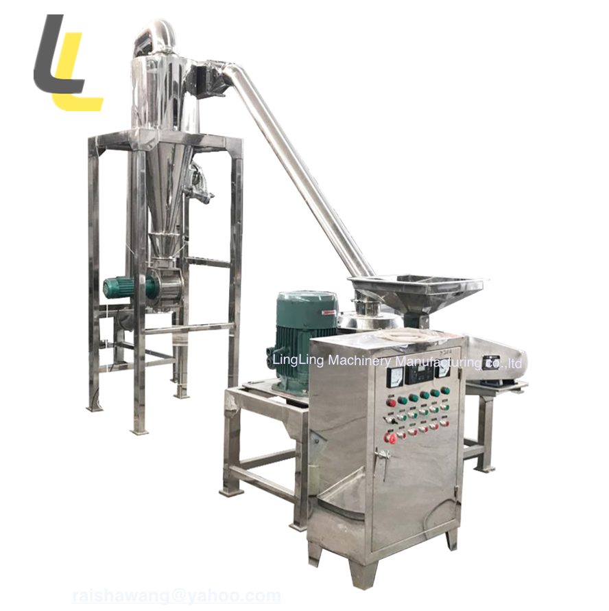 WFJ mushroom ganoderma lucidum lingzhi sugar herb chilli grinding mill machine powder grinding machine