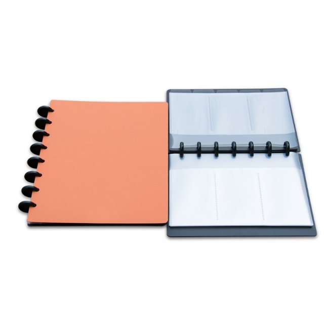 A4/A5 Hardcover Mushroom Holes Ring Binder with Card Sleeves PP Loose Leaf Card Album Perfect for School Office Home
