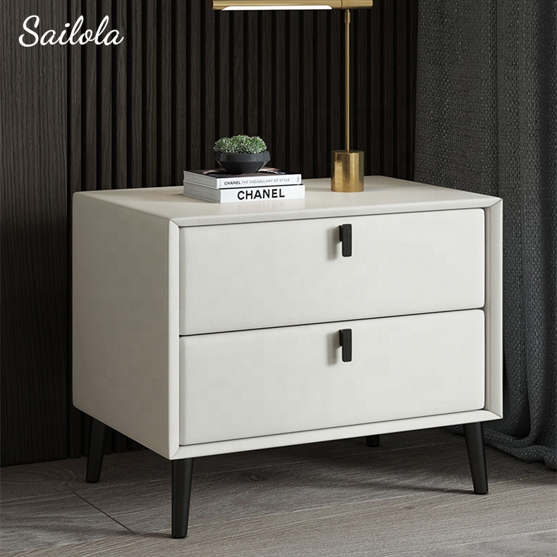 Hot Selling Bedside Cabinet Drawer Bedside Table White Modern Nightstands For Bedroom