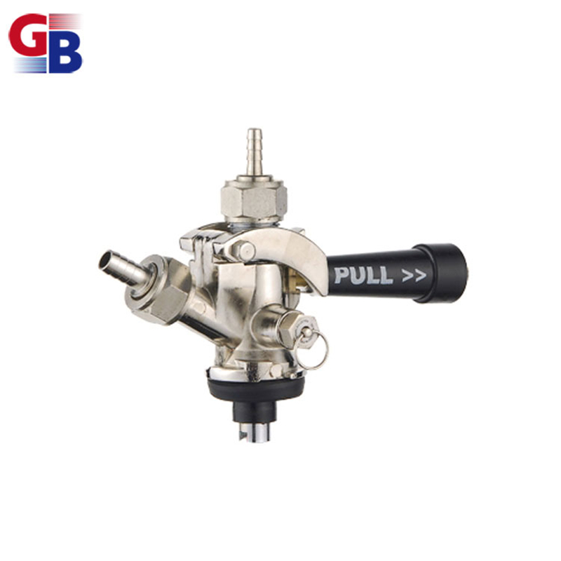Hot sale Brass chrome plated pull S type beer tap keg coupler with safe valve