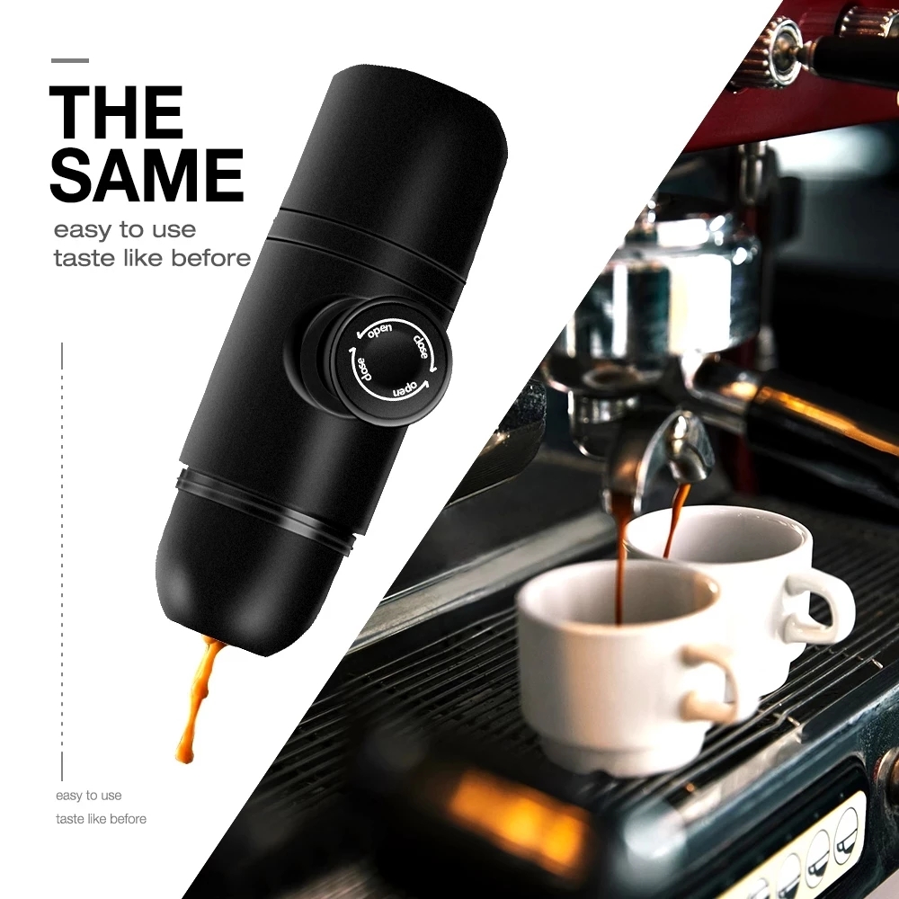 Manual Handheld Espresso Coffee Maker Travel Camping Hiking Home Office Pressure Mini Portable Coffee Machine