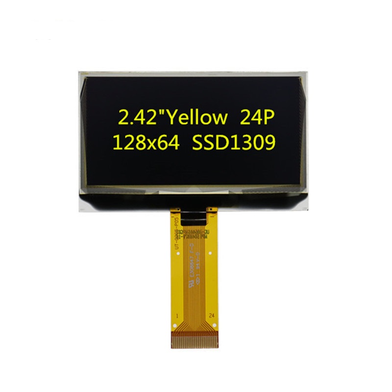 2,42/2,4 дюймовый OLED-дисплей с разрешением 128x64, цвет синий интерфейс SPI I2C