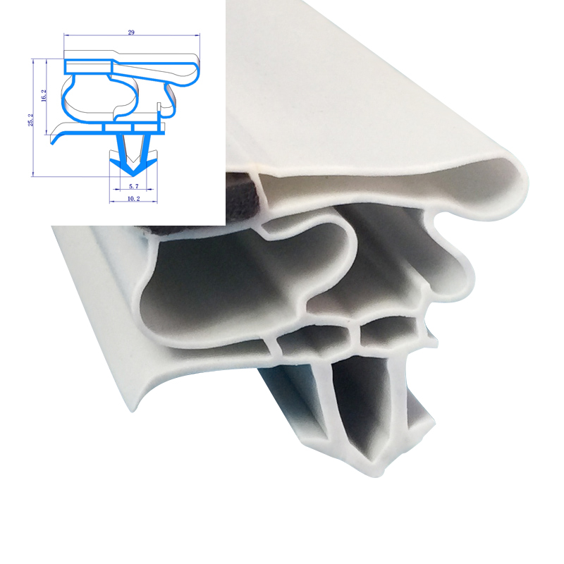 best selling flexible pvc tpr refrigerator magnetic door seal / gasket part