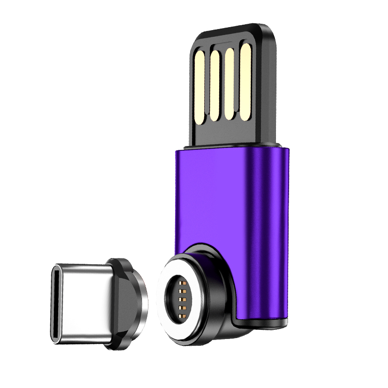 Mini magnetic 3 in 1 charging cable 540 degree rotate type c fast charging mini magnetic usb cable magnetic charger cable