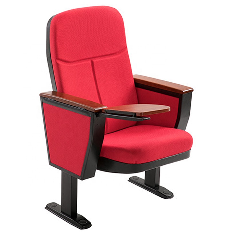 Fold Auditorium Chair With Writing Tablet Red Colour Cinema Seats Theater Chair Size Linen Fabric Audience Chair Cinema Leather