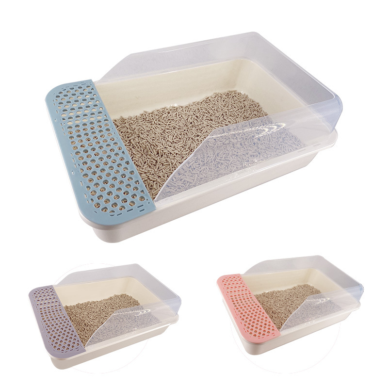 Semi-enclosed cat litter box cleaning products Cat toilet large cat litter box for wholesale
