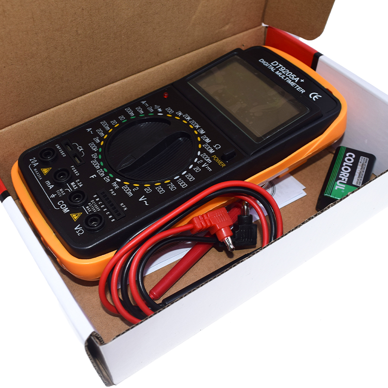 Цифровой мультиметр NUELEAD DT9205A +, тестер с ЖК дисплеем, True Rms, для транзисторов переменного/постоянного тока, Бесконтактный индикатор напряжения, авто мультиметр