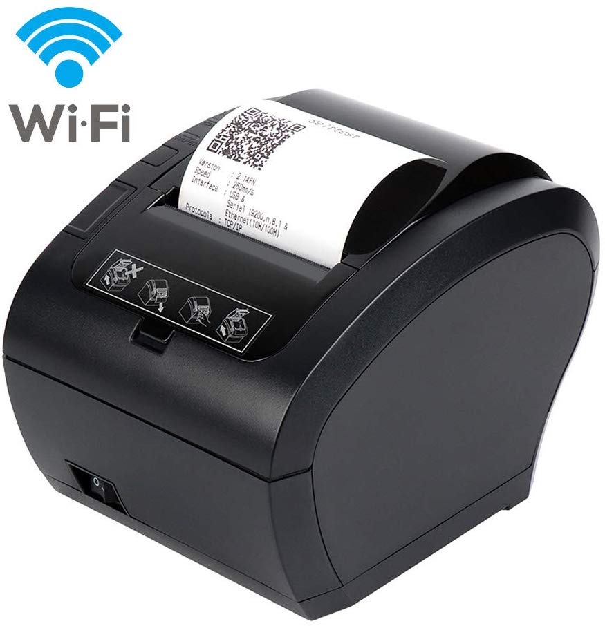 Высокое качество ресторан 80 мм Беспроводной Wi-Fi/Bluetooth принтер/портативный принтер печатает автоматическим резаком POS фактуры принтер тепловой чековый принтер