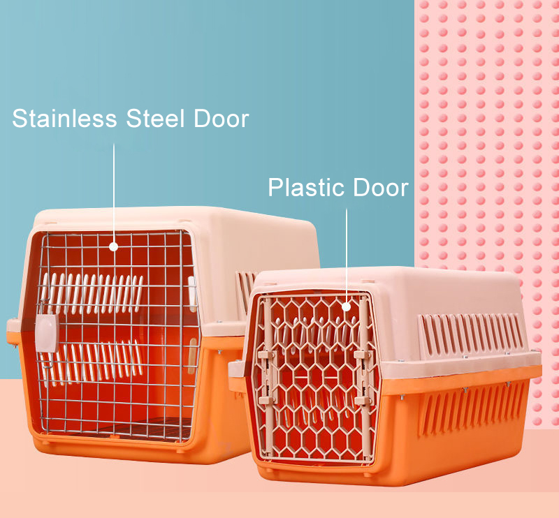Wholesale Durable Plastic Cat Dog Carriers Outdoor Travel Top Load Dog Cage Airline Box Flight Kennel For Small Large Pets