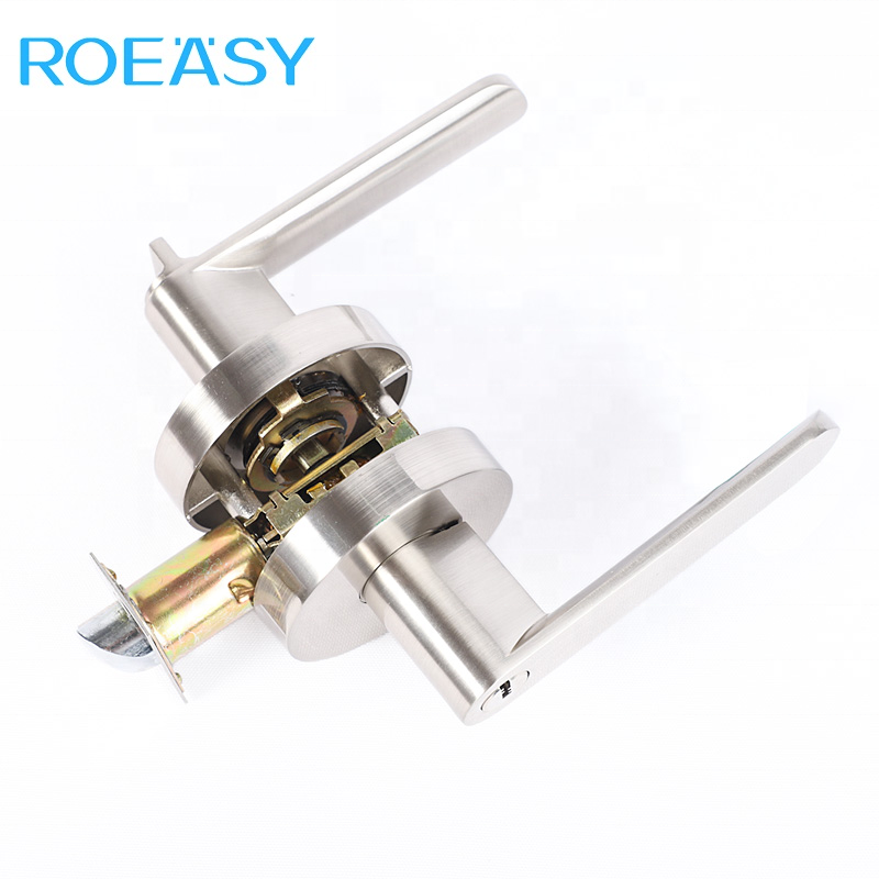 ROEASY Heavy Duty Lever Handle Lever Lockset Tubular Door Handle Lock Key Entry Lock For Main Entry Door