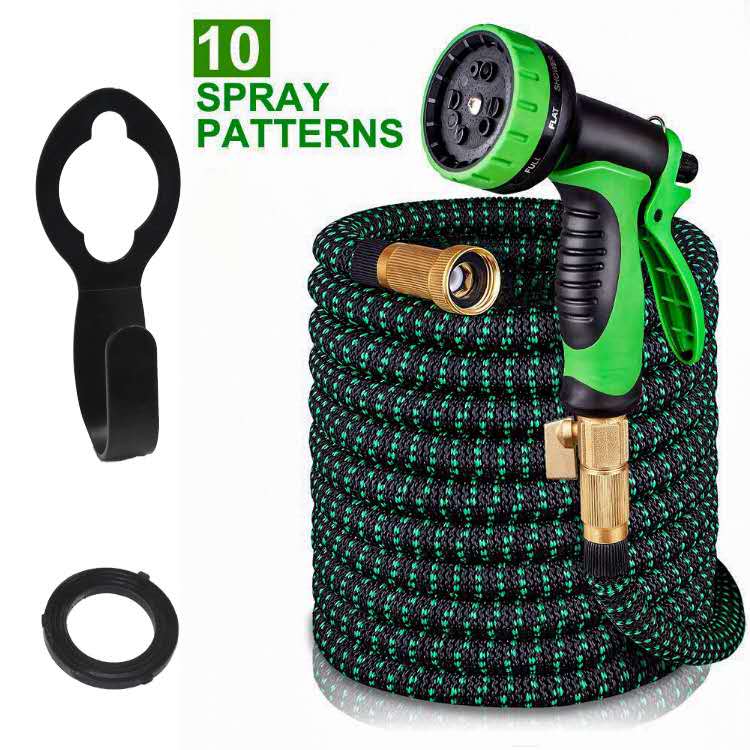Expandable garden hose set with connector and custom home washing car washing watering garden hose nozzle set