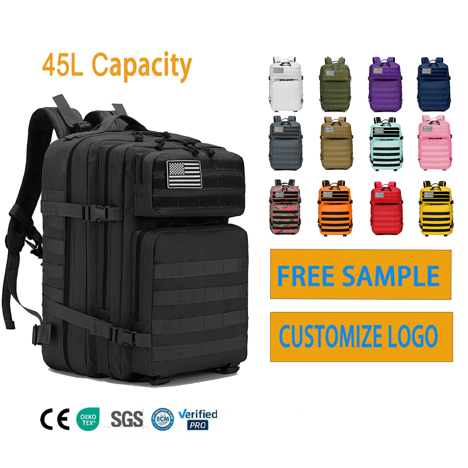 Tactical Backpacks Outdoor Waterproof Molle Backpack Cover Large Capacity For Men Ransel Pria Photographer Tactical Backpack