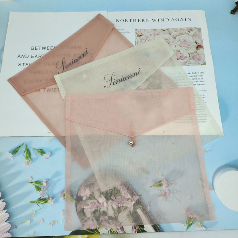 Custom Logo Printed Organza Envelope Jewelry Gift Packaging Luxury Organza Envelope Pouch