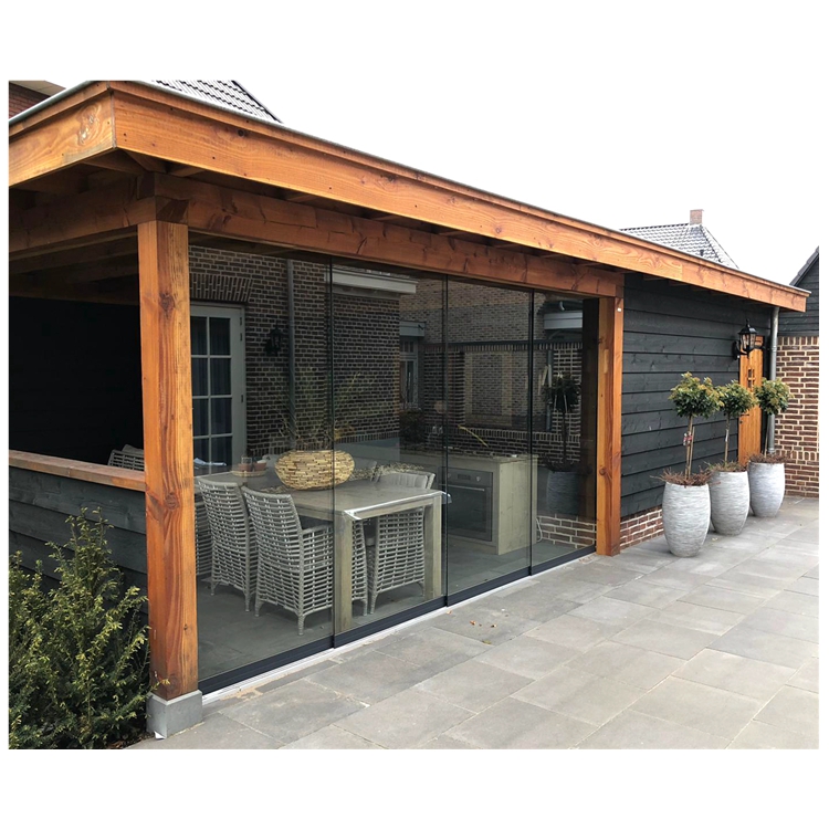Glass House Sunrooms with 10mm Glass sliding wall