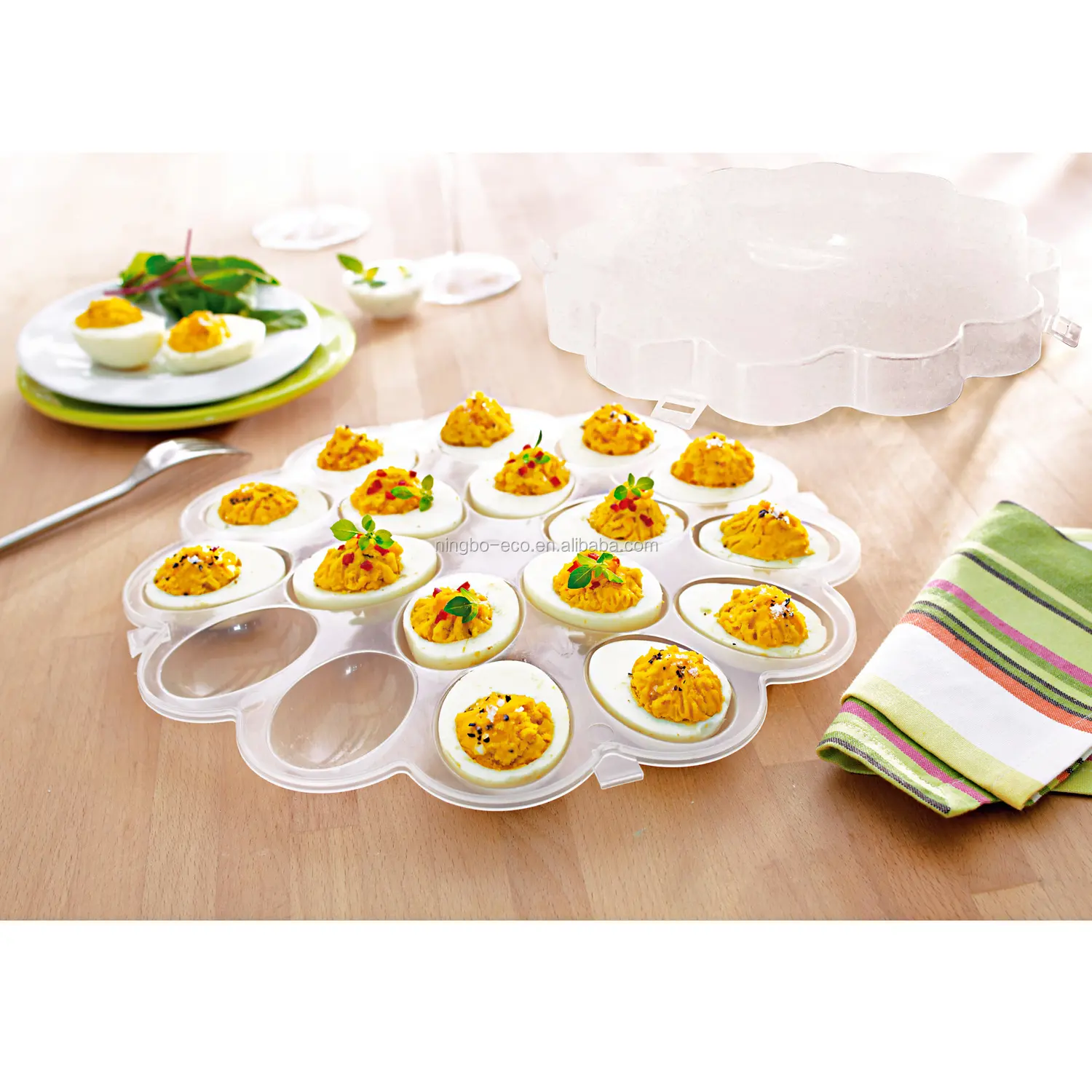 Высококачественная посуда, пластиковый контейнер для яиц, поднос для яиц с 18 ячейками