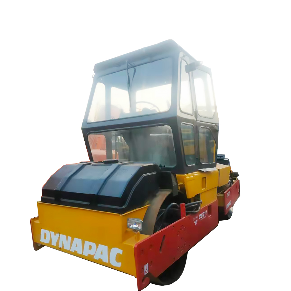 Road Construction Machinery CC211 Double Drum Used Road Roller With Spare Parts for sale