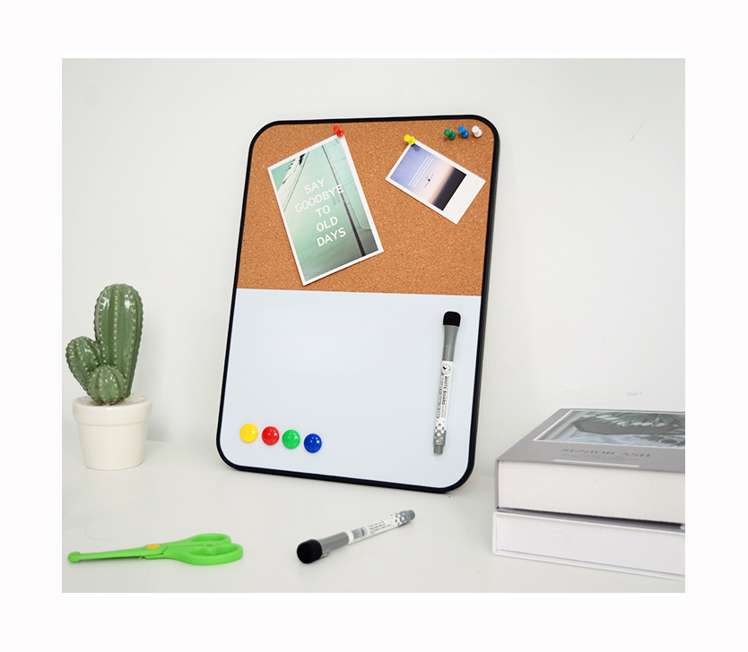 Soft Colored Frame Magnetic white board message memo cork bulletin pin board