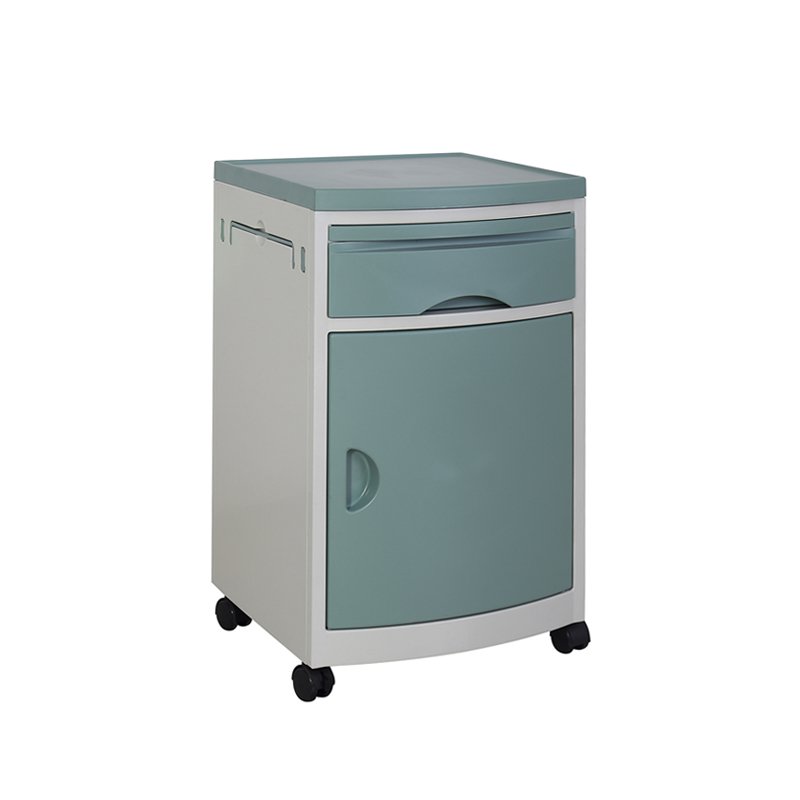 RC-BL01C Basic hospital medical ABS quality bedside locker bedside cabinet table with castor