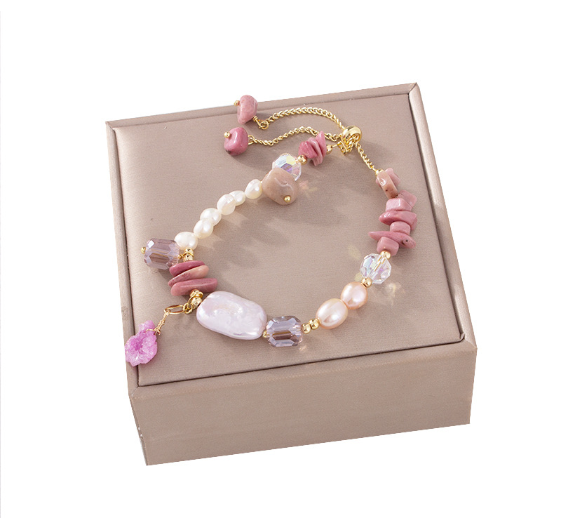 Women's New Natural Freshwater Pearl Necklace and Antique Flower Pearl Chain Gold Fashion Bracelet Wholesale Jewelry