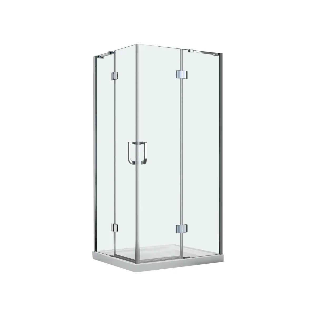 cheap rectangle free standing glass shower enclosure with frame