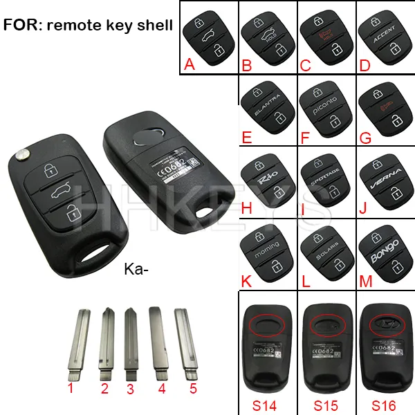 Hot Sale Car 3 Button Flip Remote Car Key Auto Key