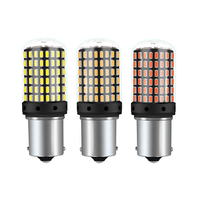T20 1156 18 Вт 2800LM CanBus без ошибки BA15S P21W 144SMD 3014 Светодиодные лампы автомобиля Фонарь указателя поворота