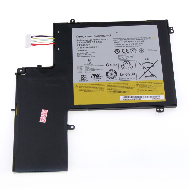Оригинальный литий-полимерный аккумулятор для ноутбука Lenovo IdeaPad U310 L11M3P01 3ICP5/56/120
