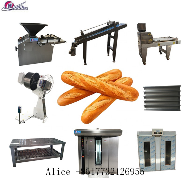 Complete Bakery Equipment French Bread Making Machine molde de pan Automatic production line for French baguette bread