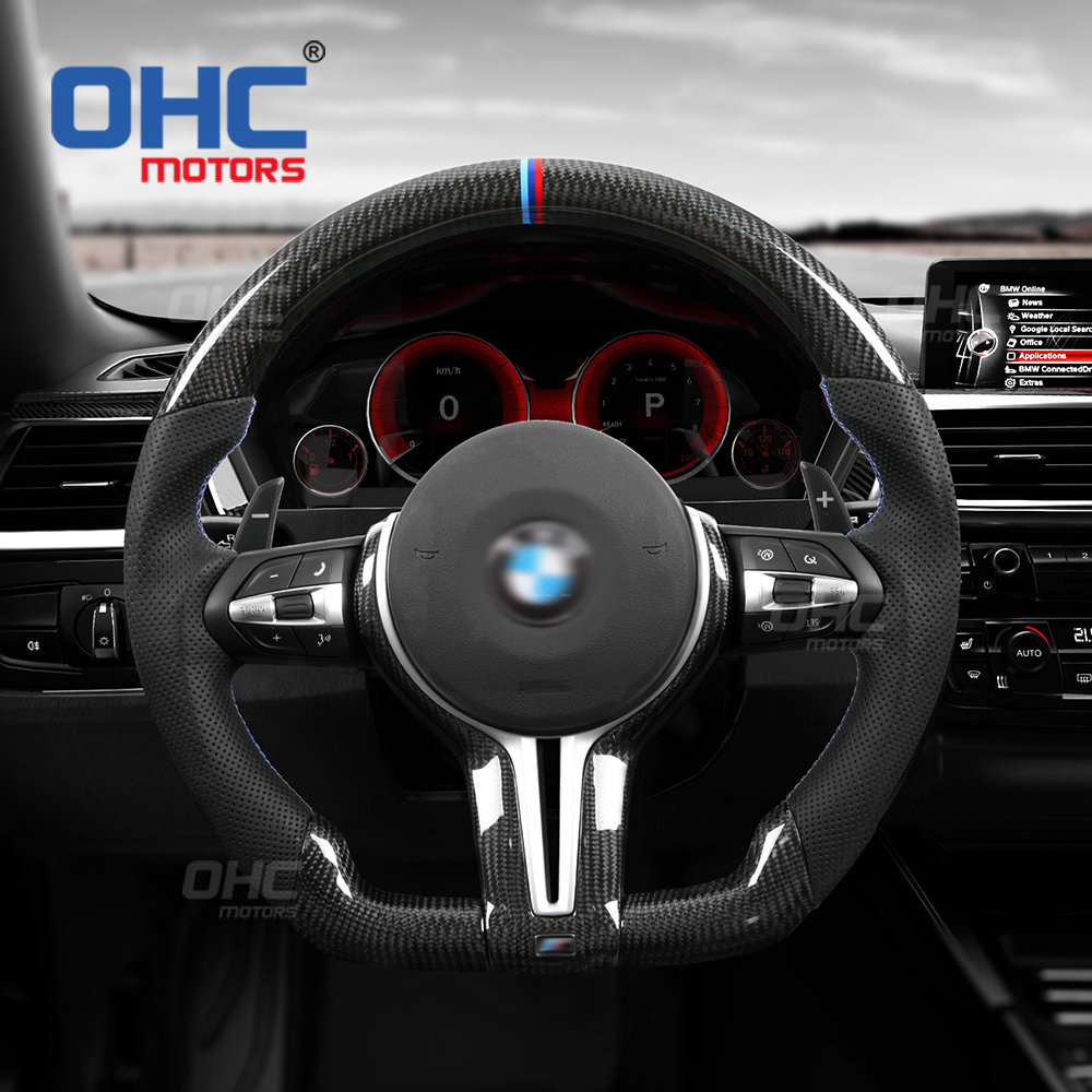 Светодиодное рулевое колесо из углеродного волокна, подходит для BMW F15, F20, F30, F31, F32, F33, F36, F10, M2, M3, M4, M5, M6, lenkrad из углеродного волокна