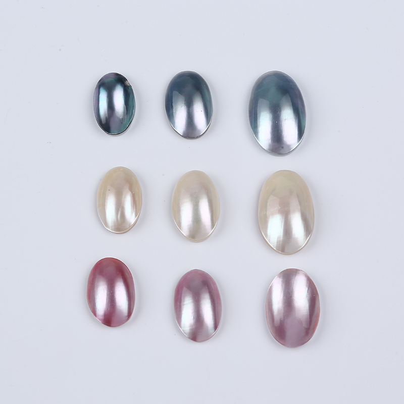 Hot Sale Natural Sea shell Oval Shape Mabe Pearl Loose Beads For Diy Jewelry Making