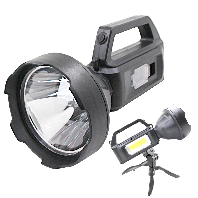 Super Bright P50 Rechargeable Led usb flashlight powerfull Searchlight Handheld Spotlight with COB lantern